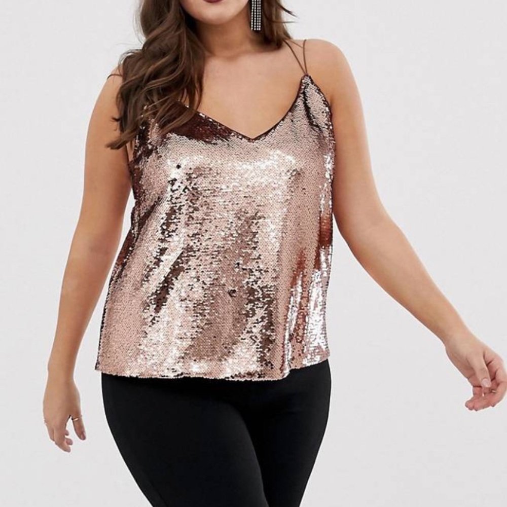 ASOS Curve Sequin Top